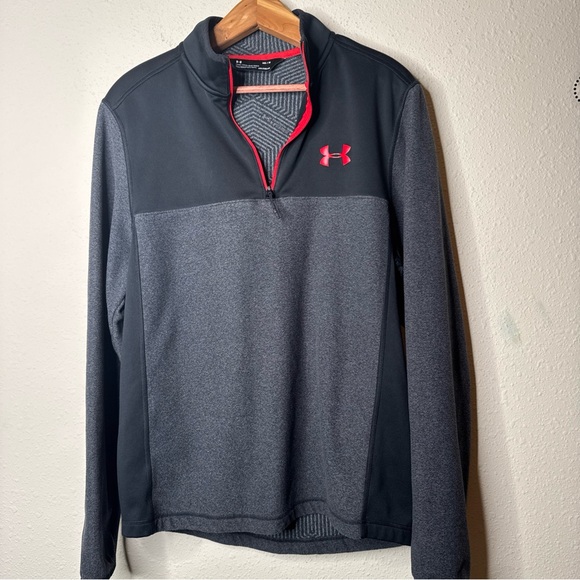 Under Armour Jacket Men's M Gorpcore Cold Gear Infrared Fleece 1/4 Zip - Picture 5 of 13